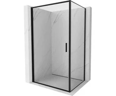 Dušo kabina Mexen Exo, varstomos durys, 90 x 80 cm, transparent/juodas