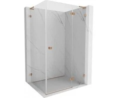 Dušo kabina Mexen Lunar L, dešinė, 80 x 70 cm, transparent/brushed copper