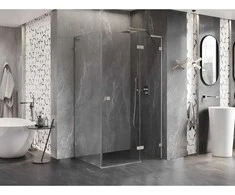 Dušo kabina Mexen Lunar L, dešinė, 95 x 70 cm, transparent/brushed nickel