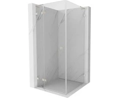 Dušo kabina Mexen Lunar L, kairė, 90 x 90 cm, transparent/brushed nickel