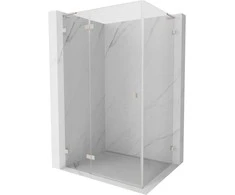 Dušo kabina Mexen Lunar L, kairė, 95 x 80 cm, transparent/brushed nickel