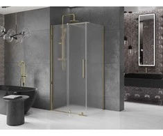 Dušo kabina Mexen Velar, 110 x 85 cm, Gold/matinis stiklas