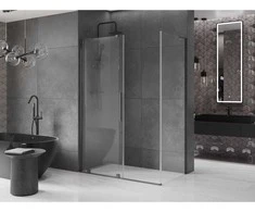 Dušo kabina Mexen Velar, 160 x 75 cm, Gun metal/Transparent