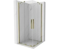 Dušo kabina Mexen Velar DUO, Gold, 90 x 80 cm