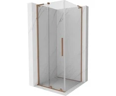 Dušo kabina Mexen Velar L, 110 x 110 cm, Brushed copper/Transparent