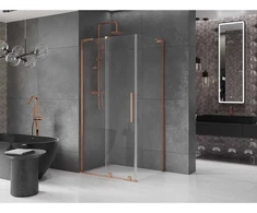 Dušo kabina Mexen Velar L, 110 x 70 cm, Brushed copper/Transparent
