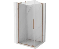 Dušo kabina Mexen Velar L, 120 x 80 cm, Brushed copper/Transparent