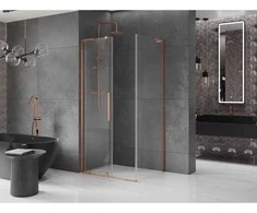 Dušo kabina Mexen Velar L, 90 x 70 cm, Brushed copper/Transparent