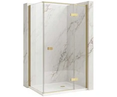 Dušo kabina Rea Atlas, 120x100 cm, Brushed Gold, dešinė
