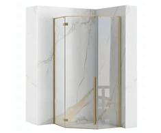 Dušo kabina Rea Diamond, Brushed Gold, 100x100 cm