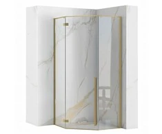 Dušo kabina Rea Diamond, Brushed Gold, 90x90 cm
