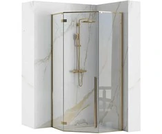 Dušo kabina Rea Diamond, Gold, 100x100 cm