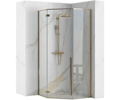 Dušo kabina Rea Diamond, Gold, 90x90 cm