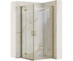 Dušo kabina REA Hugo Double, Brushed Gold, 80x80 cm