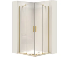 Dušo kabina REA Montana Double, Brushed Gold, 80x80 cm