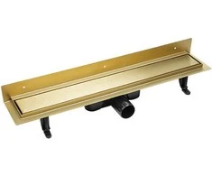 Dušo latakas Laveo Basso 2in1, 100 cm, Gold (montuojamas prie sienos)