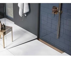 Dušo latakas Laveo Basso 2in1, 50 cm, Rose Gold (montuojamas prie sienos)