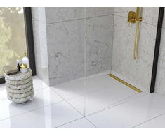 Dušo latakas Laveo Basso 2in1, 70 cm, Gold