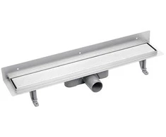 Dušo latakas Laveo Basso 2in1, 70 cm, Inox (montuojamas prie sienos)