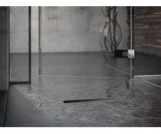 Dušo latakas Laveo Basso 2in1, 80 cm, Juodas Glass