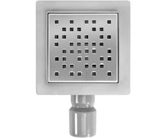 Dušo latakas REA Dots, Brushed Steel, 12x12 cm