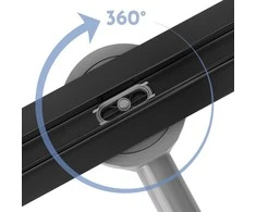 Dušo latakas REA Neox Slim Pro, Juodas, 70 cm