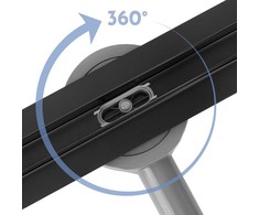 Dušo latakas REA Neox Slim Pro, Juodas, 60 cm