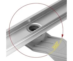 Dušo latakas REA Neox Superflow, Brushed Steel, 80 cm