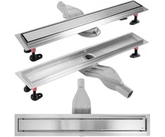 Dušo latakas REA Neox Superflow, Brushed Steel, 80 cm