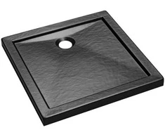 Dušo padėklas Besco Aquarius SlimLine Stone Effect New, 80 x 80 x 5,5 cm