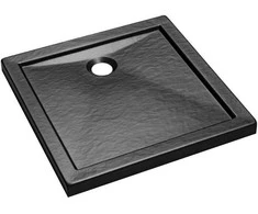 Dušo padėklas Besco Aquarius SlimLine Stone Effect New, 90 x 90 x 5,5 cm