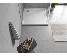 Dušo padėklas Mexen Flow Slim, kvadratinis, 70 x 70 cm, Baltas gloss