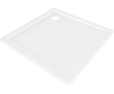 Dušo padėklas Mexen Flow Slim, kvadratinis, 110 x 110 cm, Baltas gloss