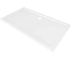 Dušo padėklas Mexen Flow Slim, stačiakampis, 100 x 150 cm, Baltas gloss