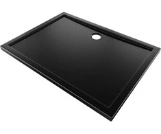 Dušo padėklas Mexen Flow Slim, stačiakampis, 95 x 130 cm, Juodas matt