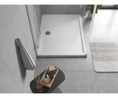 Dušo padėklas Mexen Flow Slim, stačiakampis, 70 x 75 cm, Baltas gloss