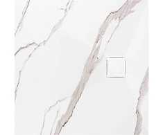 Dušo padėklas Rea Magnum, Carrara Baltas, 90x90 cm