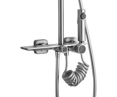 Dušo sistema REA Helix, Brushed Nickel Inox