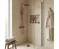 Dušo sistema su termostatu Rea Lungo, Brushed Copper