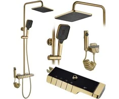 Dušo sistema su termostatu REA Rob, Brushed Gold