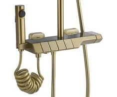 Dušo sistema su termostatu REA Rob, Brushed Gold