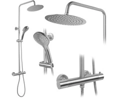 Dušo sistema su termostatu REA Vincent, Brushed Nickel Inox