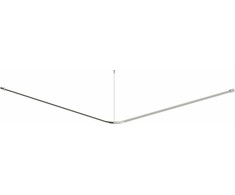Dušo užuolaidos karnizas Deante Lehnen, 150x150 cm, plieno
