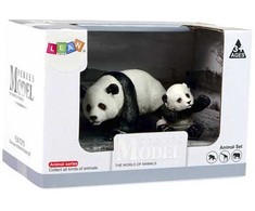 Dviejų figūrėlių rinkinys Panda su mažyliu