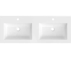 Dvigubas praustuvas Mexen Otis, 121 x 46,5 cm, Baltas glossy