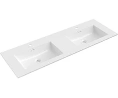Dvigubas praustuvas Mexen Otis, 141 x 46,5 cm, Baltas glossy