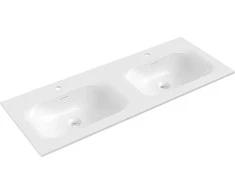 Dvigubas praustuvas Mexen Vela, 121 x 46,5 cm, Baltas glossy