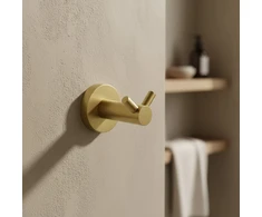 Dvigubas vonios kabliukas Rea Leo 5605, Brushed Gold