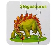 Edukacinė dėlionė "Dinozaurai", anglų k., 10 derinių
