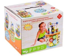 Edukacinis medinis kubas su labirintu, 8in1